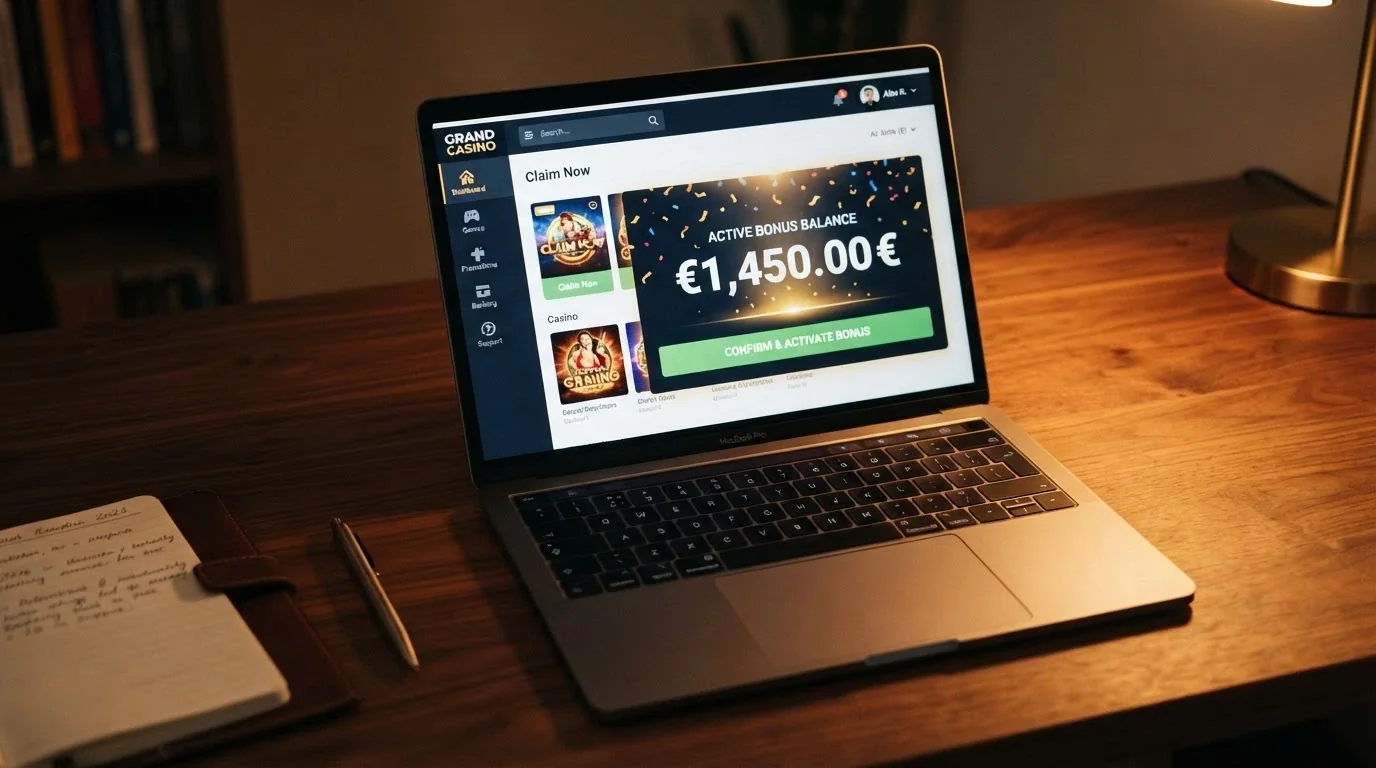 La schermata di un casinò online ADM che mostra l'accredito di un bonus senza deposito dopo la registrazione SPID, con l'importo in evidenza