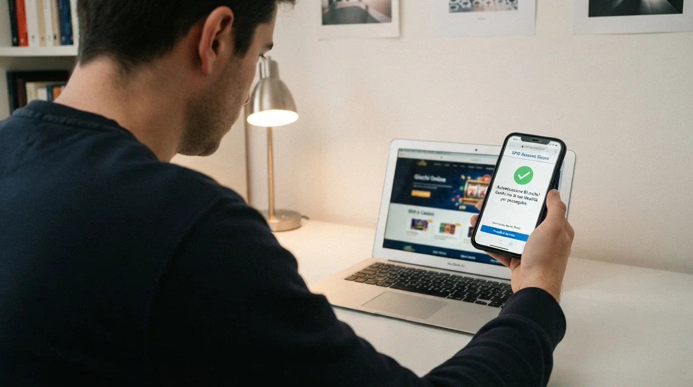 Schermata di attivazione bonus senza deposito tramite verifica SPID in un casinò ADM italiano