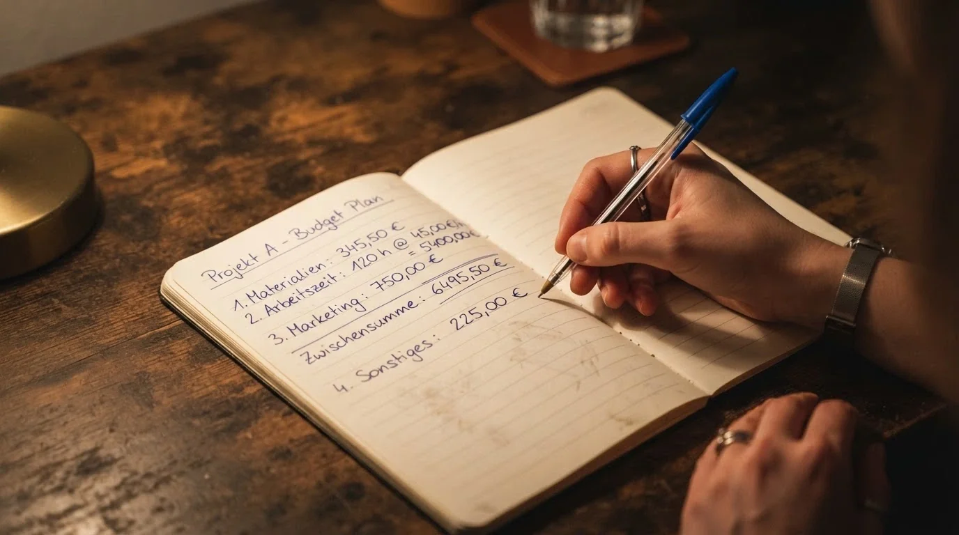 Un primo piano di una calcolatrice e un blocco note con la formula del wagering: bonus × requisito di puntata = volume di gioco richiesto prima del prelievo