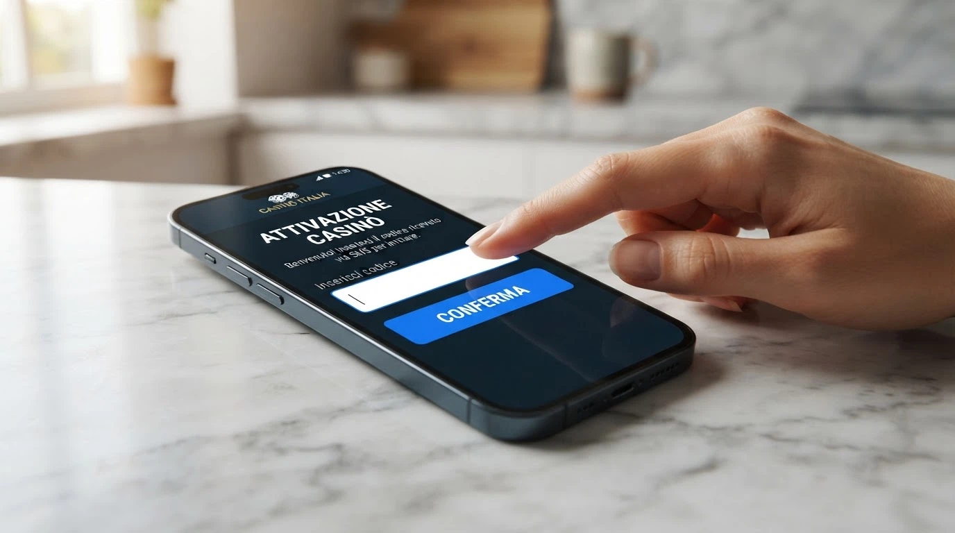 Interfaccia di attivazione di un codice promozionale in un casinò online italiano con campo testo e pulsante di conferma