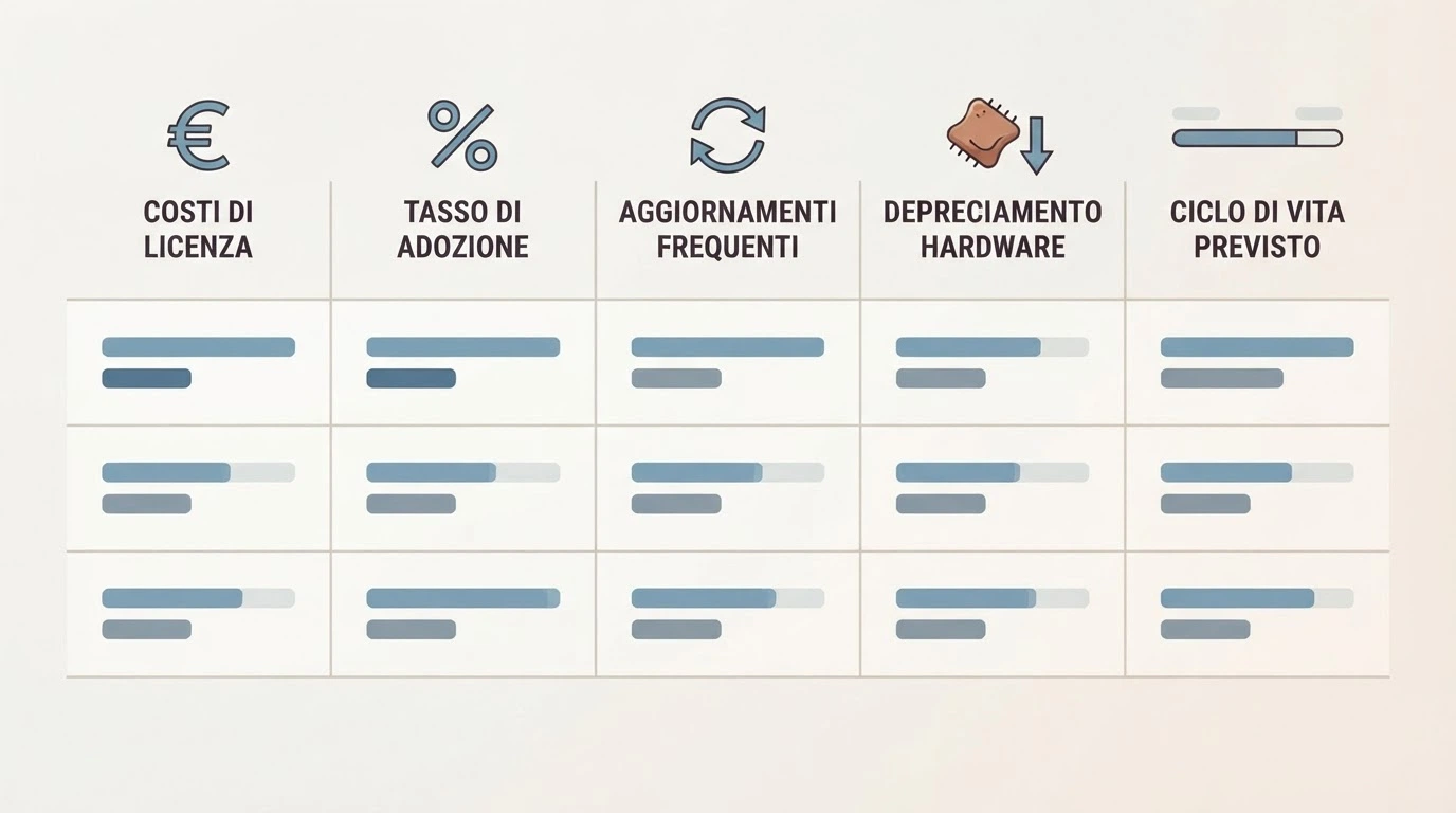 Una tabella comparativa stilizzata con loghi di casinò in colonna e icone per wagering, cap e scadenza nelle intestazioni