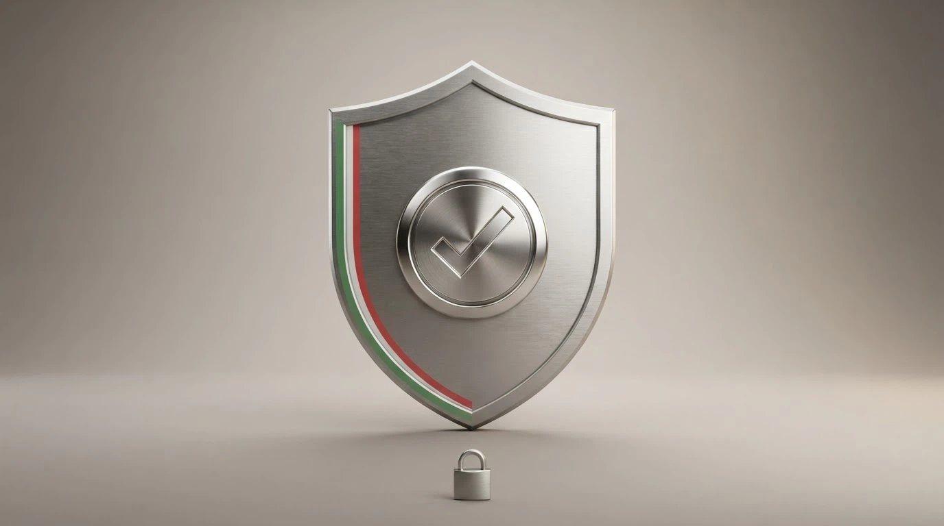 Il logo ufficiale ADM accanto al simbolo del lucchetto HTTPS e alla bandiera italiana, con la dicitura «Concessionario ADM» in evidenza su uno sfondo istituzionale
