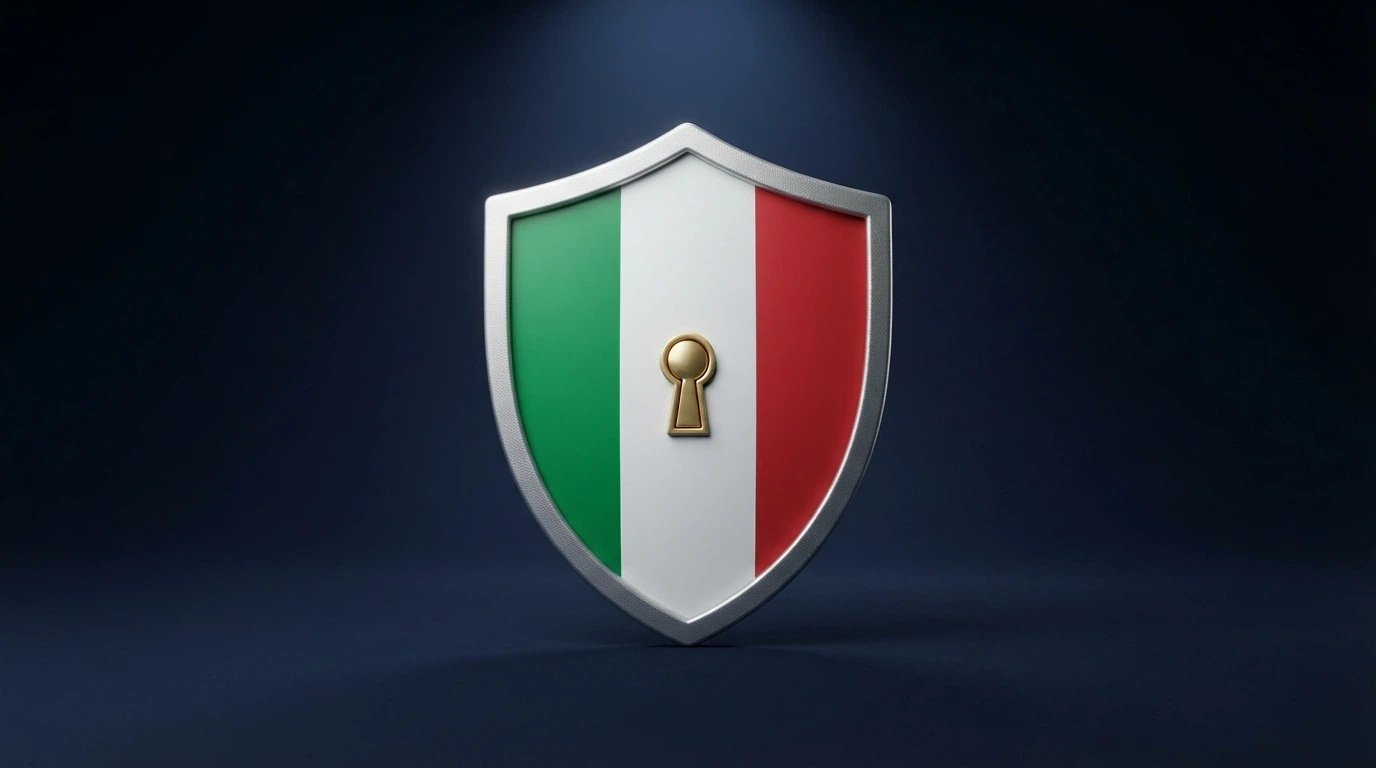 Il logo ufficiale dell'Agenzia delle Dogane e dei Monopoli accanto a uno scudo con il tricolore italiano e la scritta «concessione»